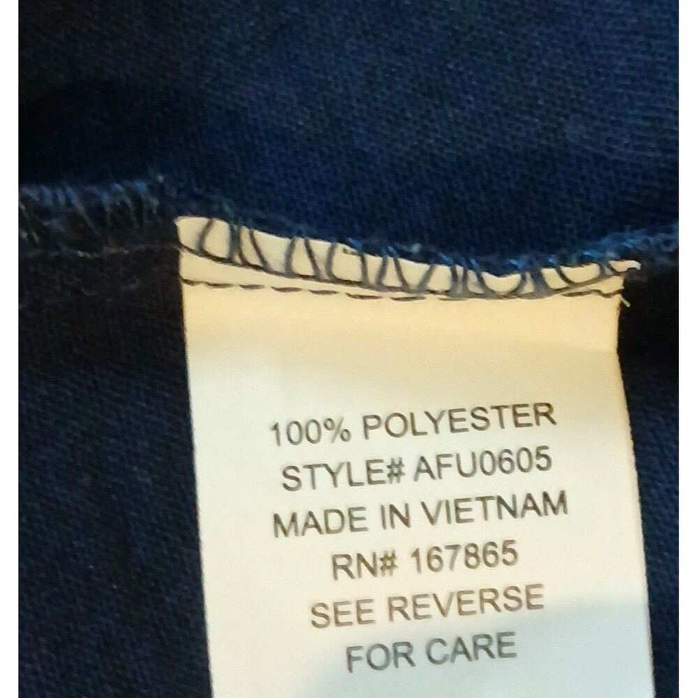 Notations Shimmer Blouse Navy Glitter Sleeveless Button Front Top Womens PM - Picture 4 of 4